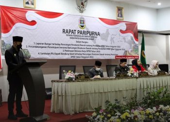 Agenda Rapat Paripurna DPRD KBB Persetujuan bersama tentang Perubahan APBD 2022